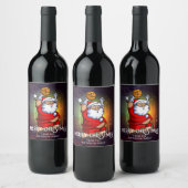 Vroege kerstbal-kerstbal-kerstbal-kerstman, specia wijn etiket (Flessen)