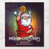 Vroege kerstbal-kerstbal-kerstbal-kerstman, specia wijn etiket (Enkel label)