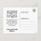 Vroege kerstbijkantoren - 4 Foto modern script Feestdagenkaart (Achterkant)