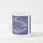 Vroege kerstblauwe feestglas Mok set (Voorkant links)