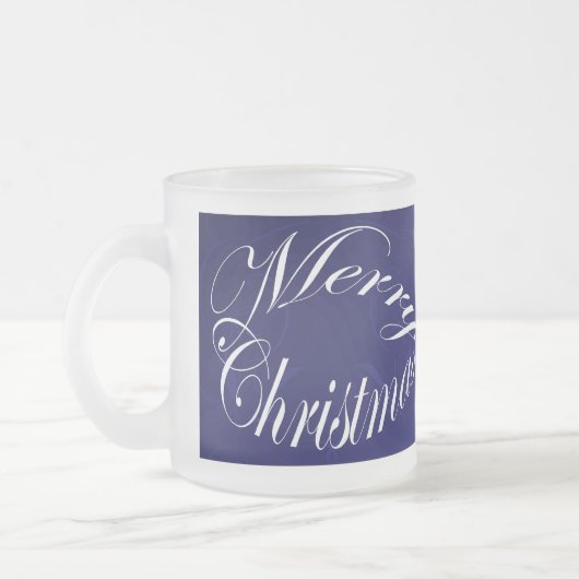 Vroege kerstblauwe feestglas Mok set (Links)