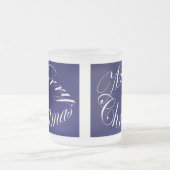 Vroege kerstblauwe feestglas Mok set (Center)