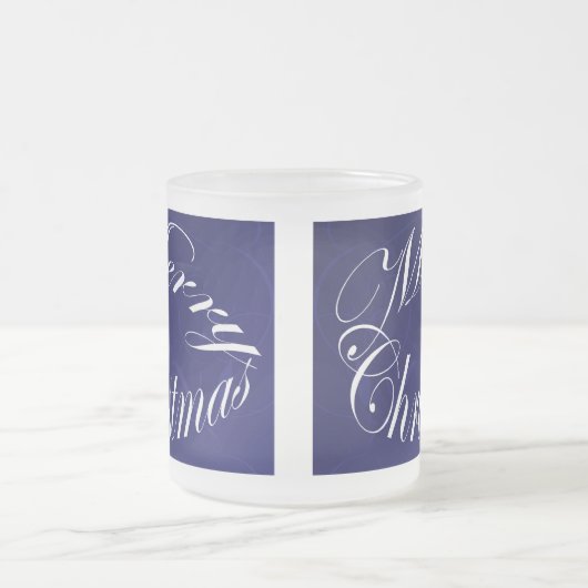 Vroege kerstblauwe feestglas Mok set (Center)