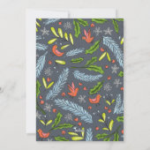 Vroege kerstblauwe Spruce-fotofeestkaart Feestdagenkaart (Achterkant)