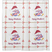 Vroege kerstblauwLijst Snoep Douchegordijn (Voorkant)