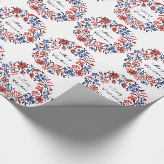 Vroege kerstbloemen cadeaupapier (Hoek)