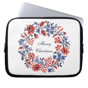 Vroege kerstbloemen laptop sleeve