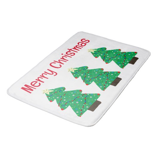 Vroege kerstbomen badmat (Gekanteld)