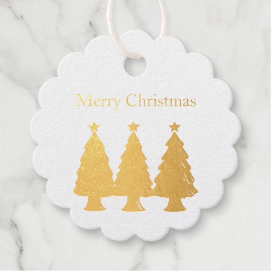 Vroege kerstbomen bedankjes labels (Voorkant)