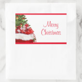 Vroege kerstbomen en cadeautjes Sjabloon op maat Rechthoekige Sticker (Tas)