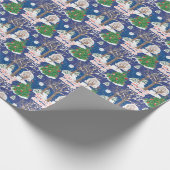 Vroege kerstbomen en moon cadeaupapier (Hoek)