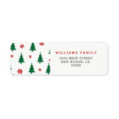 Vroege kerstbomen etiket (Voorkant)