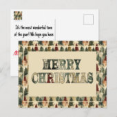 Vroege kerstbomen feestdagenkaart (Voorkant / Achterkant)