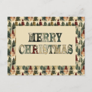 Vroege kerstbomen feestdagenkaart