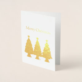 Vroege kerstbomen folie kaarten