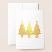 Vroege kerstbomen folie kaarten (Met envelop)