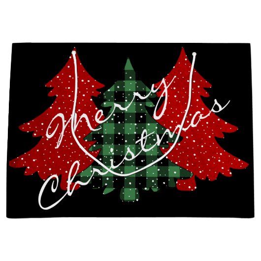 Vroege kerstbomen groot cadeauzakje (Voorkant)