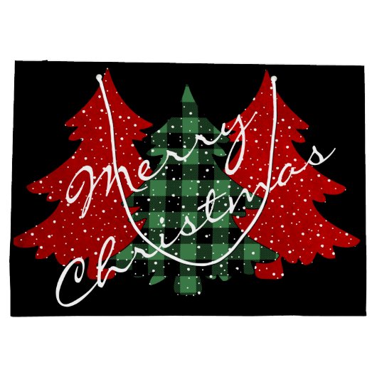 Vroege kerstbomen groot cadeauzakje (Achterkant)