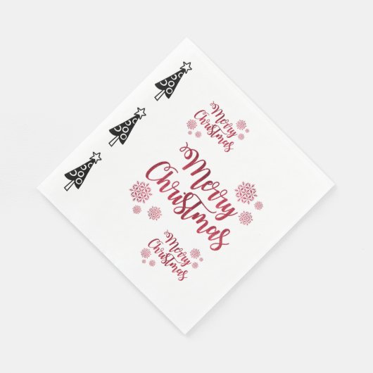 Vroege kerstbomen Papier luiers, zwarte bomen Servet (Hoek)