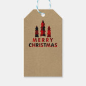 Vroege kerstbomen Pset Kraft Gift Exchange Cadeaulabel (Voorkant)