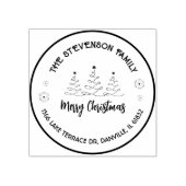 Vroege kerstbomen rubberstempel (Afrduk)