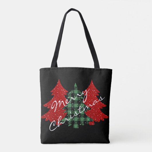 Vroege kerstbomen tote bag (Achterkant)
