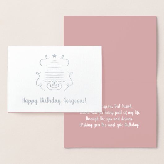 Vroege kerstboom Art Birthday Real Folie Card Folie Kaarten (Display)