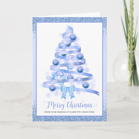 Vroege kerstboom bedrijfsklare feestkaart feestdagen kaart (Voorkant)
