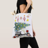 Vroege kerstboom Canvas tassen vrouwen (Dichtbij)