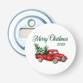 Vroege kerstboom Datum  Rode Vracht Button Flesopener