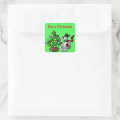 Vroege kerstboom en Snowman Stickers (Tas)
