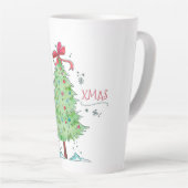 Vroege kerstboom latte mok (Rechterhoek)