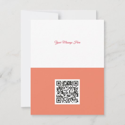 Vroege kerstboom met de rode, zakelijke QR-code Feestdagenkaart (Achterkant)