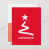 Vroege kerstboom met de rode, zakelijke QR-code Feestdagenkaart (Voorkant / Achterkant)