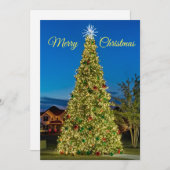 Vroege kerstboom, platte vakantiekaart feestdagenkaart (Voorkant / Achterkant)