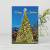 Vroege kerstboom, platte vakantiekaart feestdagenkaart (Staand voorkant)