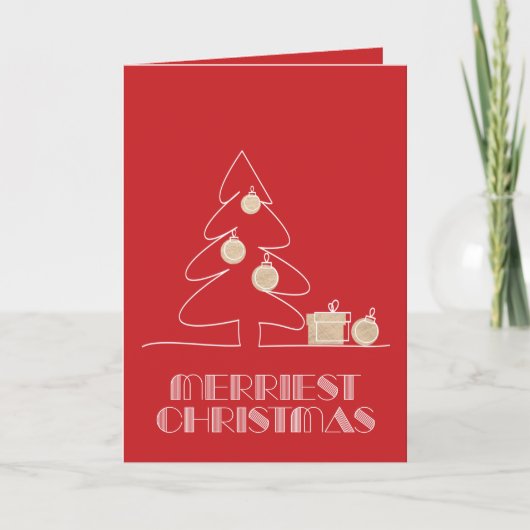Vroege kerstboomfeestdag kaart (Voorkant)