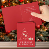 Vroege kerstboomfeestdag kaart