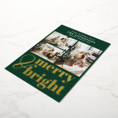 Vroege kerstboomkleuren en heldere typografie folie feestdagenkaart (Gedraaid)