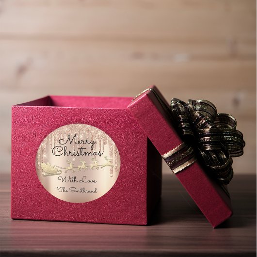 Vroege kerstboomnaam Roos Gold Slaapschijven Ronde Sticker