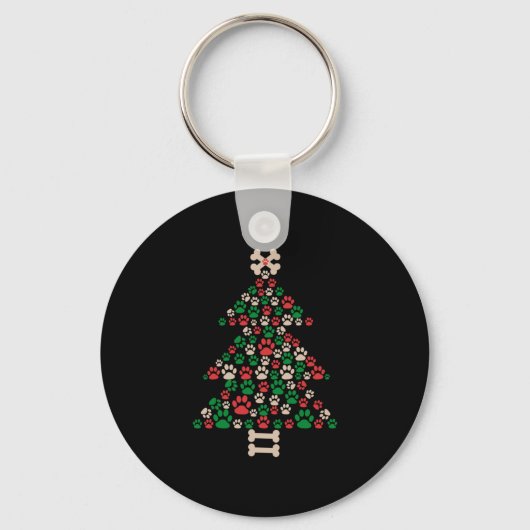 Vroege kerstboomschilderafdrukken sleutelhanger (Voorkant)