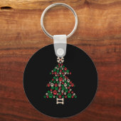 Vroege kerstboomschilderafdrukken sleutelhanger (Voorkant)