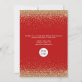 Vroege kerstboomwerkkaart voor zakelijke Logo (Achterkant)