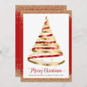 Vroege kerstboomwerkkaart voor zakelijke Logo (Voorkant / Achterkant)