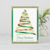 Vroege kerstboomwerkkaart voor zakelijke Logo (Staand voorkant)