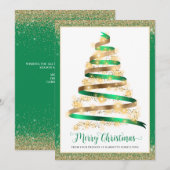 Vroege kerstboomwerkkaart voor zakelijke Logo (Voorkant / Achterkant)