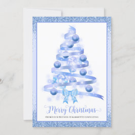 Vroege kerstboomwerkkaart voor zakelijke Logo Feestdagenkaart