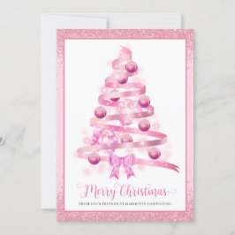 Vroege kerstboomwerkkaart voor zakelijke Logo Feestdagenkaart