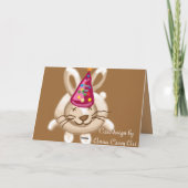 Vroege kerstbunnies feestdagen kaart (Achterkant)