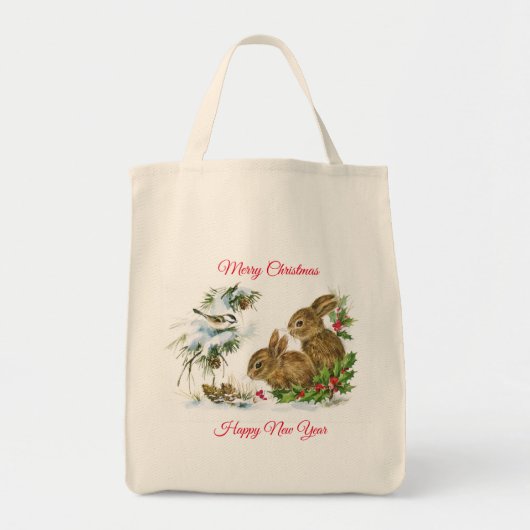 Vroege kerstBunnies Tote Bag (Voorkant)